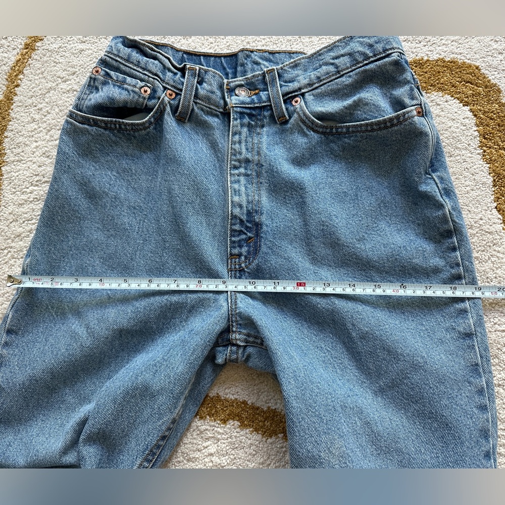 Vintage 90’s Levi’s 512 Slim Fit Tapered Leg Red Tab Rigid Denim Jeans 26 4 - Picture 10 of 12